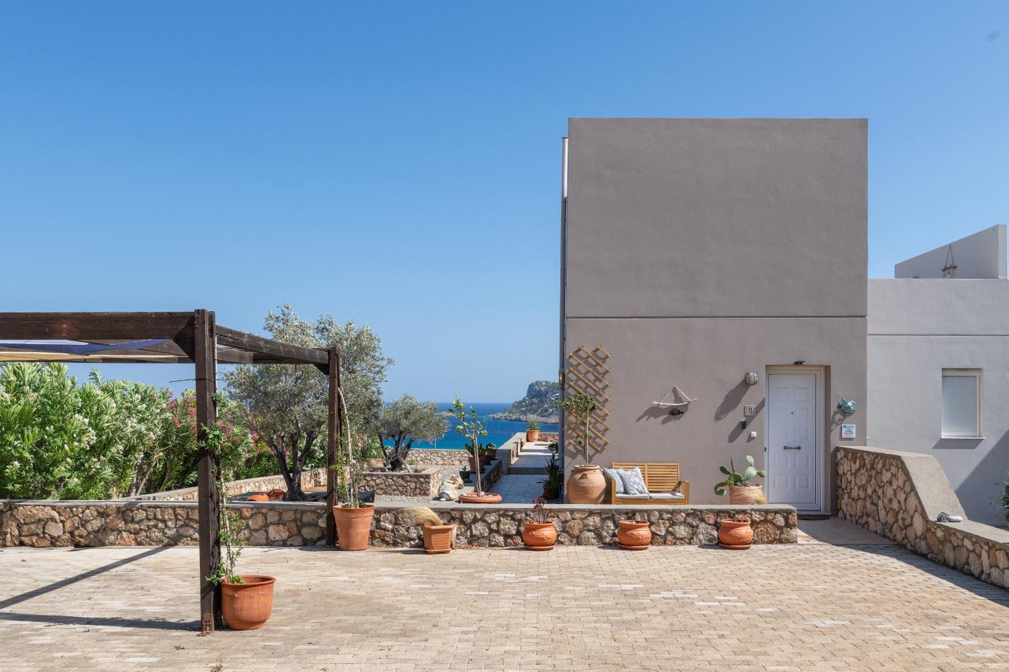 Aegean Blue View With Private Pool And Seaview Líndos